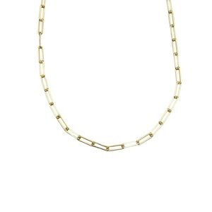 NWT Elegant 18 K Gold Plated Necklace Paper Clip Link Necklace 22”